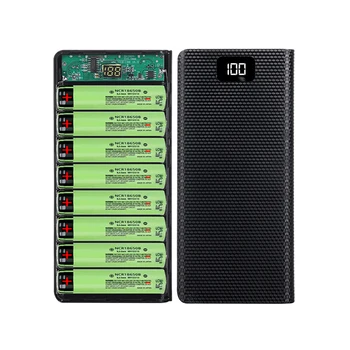 Быстрая зарядка 18650 Power Bank 20000mAh USB Type C 5V Чехлы для зарядки аккумулятора Коробка для хранения без аккумулятора